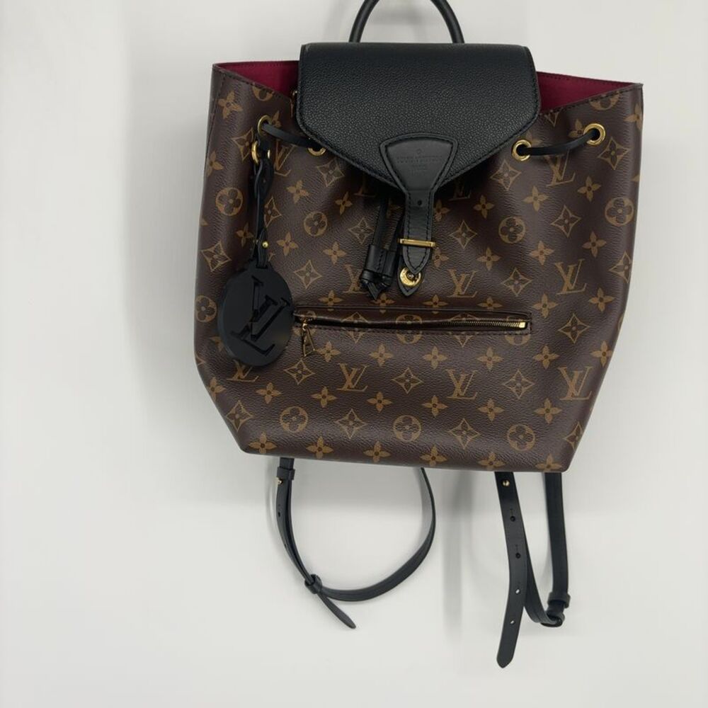 Louis Vuitton Canvas Tote with Black Flap